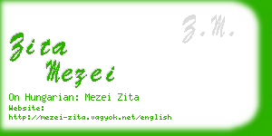 zita mezei business card